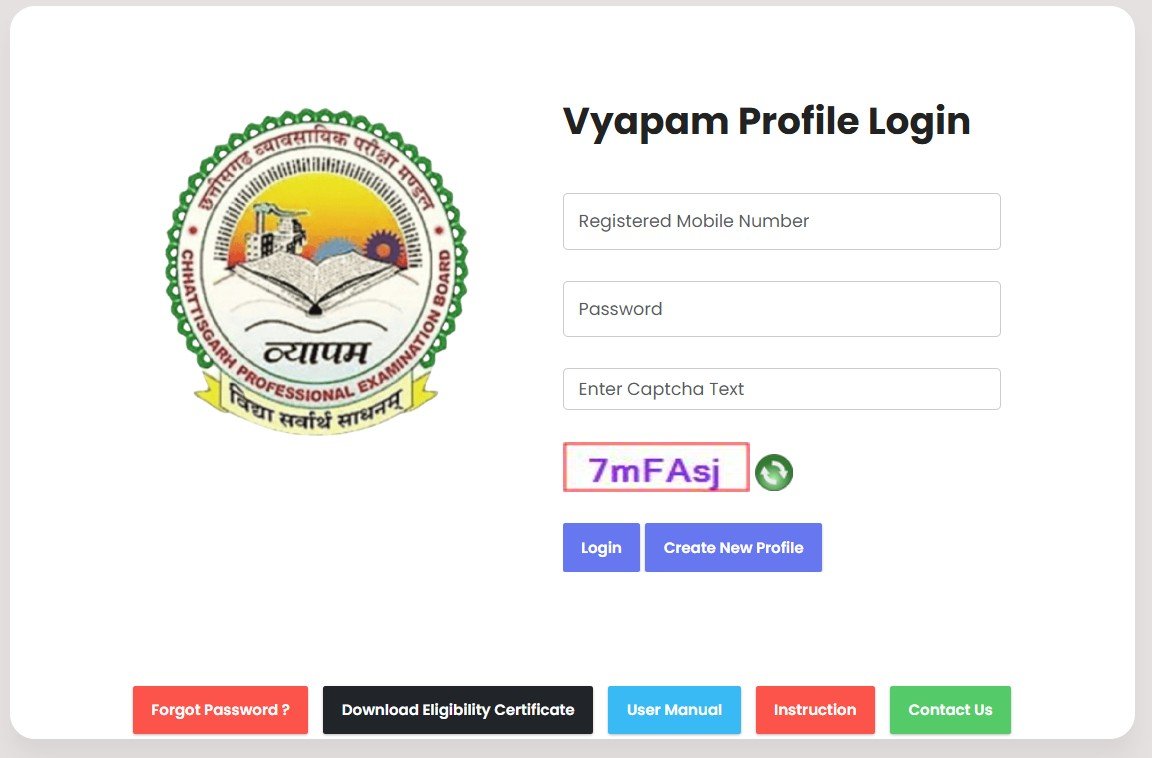 CG Vyapam Staff Nurse Admit Card Release 2025